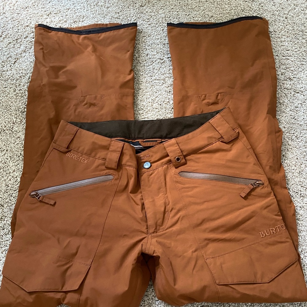 Gore-Tex Burton Mens size small Snow pants / Ski pants - burnt orange color S